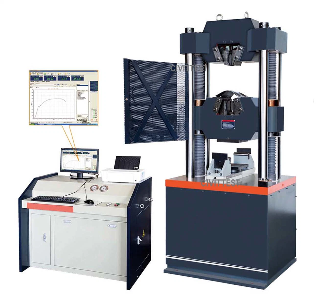 Rebar Material Tensile PC Controlled Hydraulic Servo Universal Testing Machine