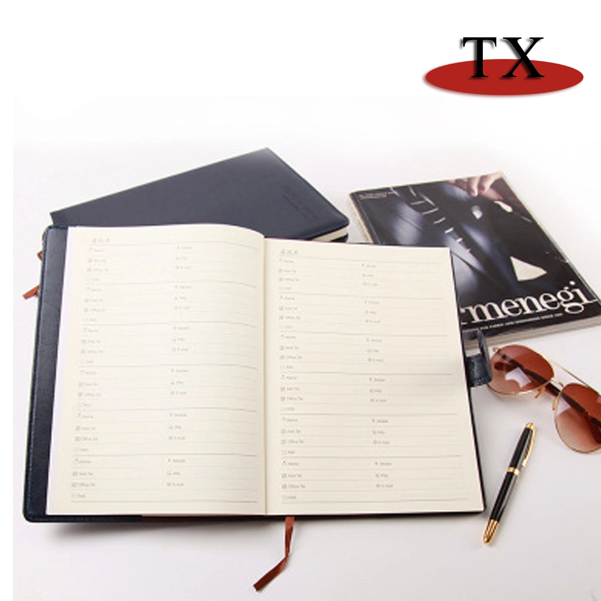 Hot Selling Suede Cover Writing Notebook PU Leather Hardcover Notebook Journal Notebook