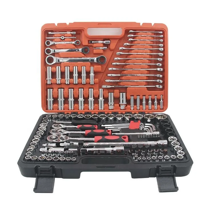 DNT Chinese Tools Factory Wholesale Hand Tools-150 PCS 1/2", 1/4", 3/8" Combination Socket Spanner Wrench Set for Garage and Workshop