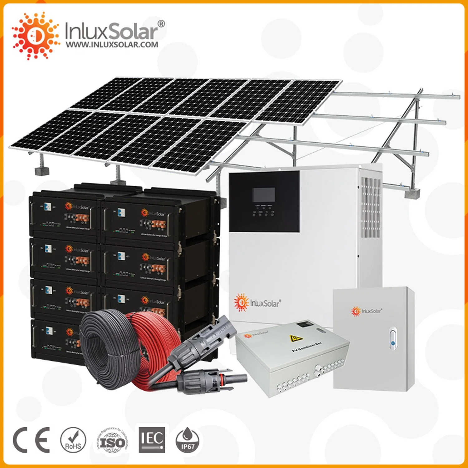 3kw 5kw fuera de la red de 10kw de energía solar generador del sistema de almacenamiento de fácil instalación de energía para su uso en casa