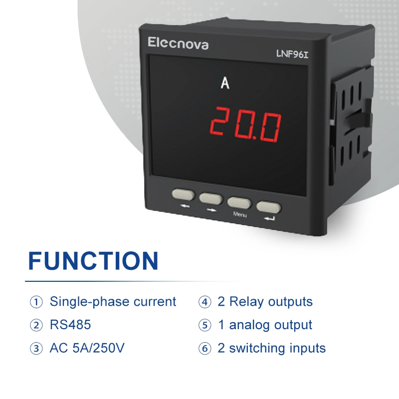 The Newest Lnf96I Intelligent Electrical Measuring Instrument Single-Phase Digital Display Current and Voltage Ampere Meter