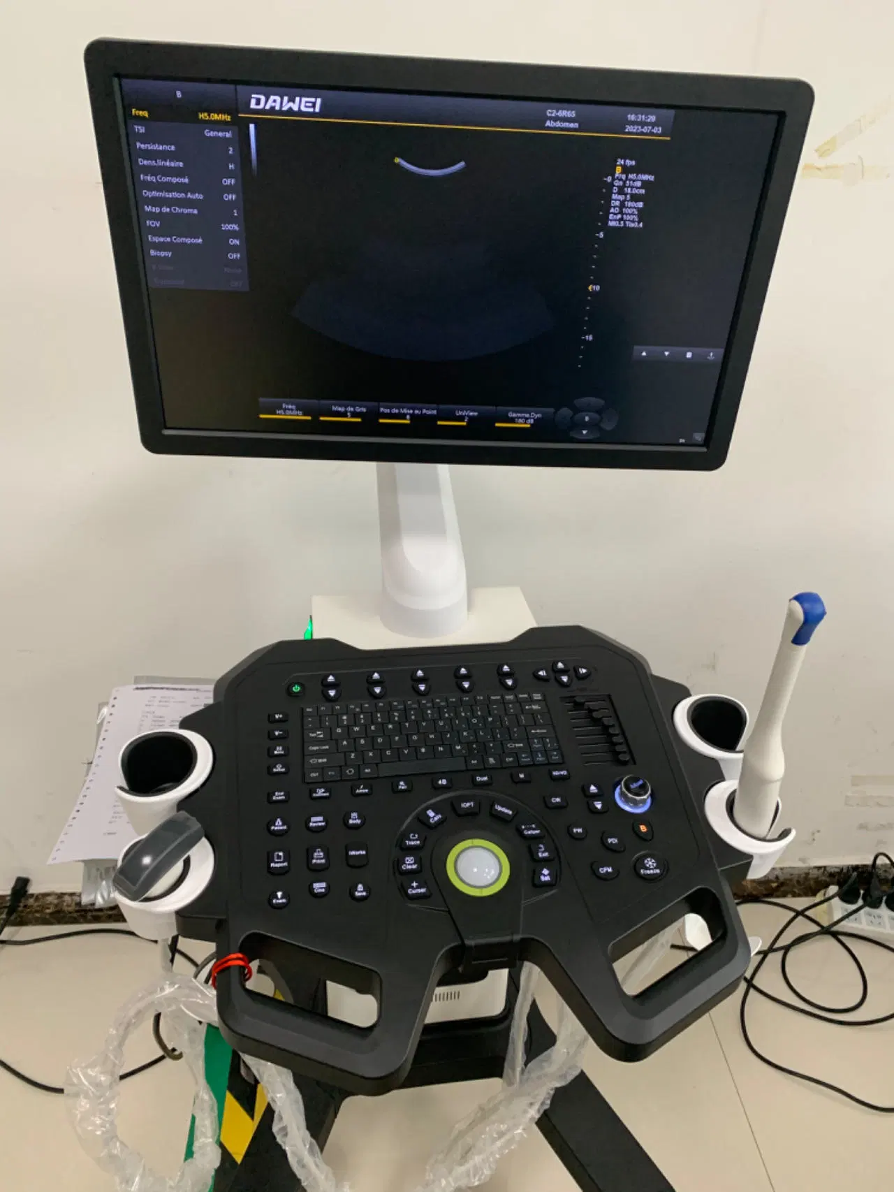 Dawei Hospital Trolley Doppler couleur à ultrasons DW-F3