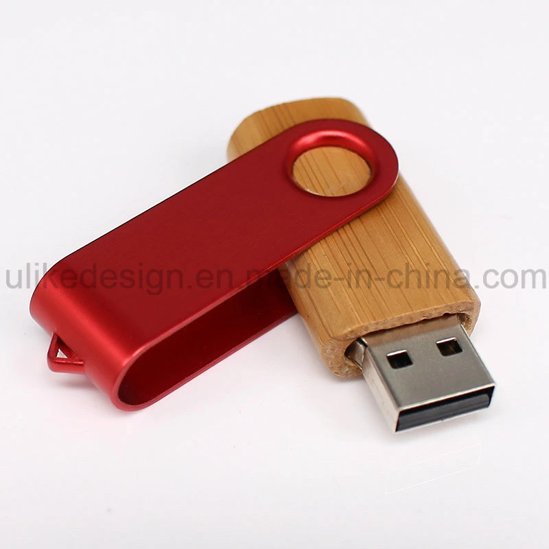 Promotional Swivel Customized USB Flash Drive/Pen Drive Wooden and Metal USB Pen Drive/USB Disk/USB Pen Stick