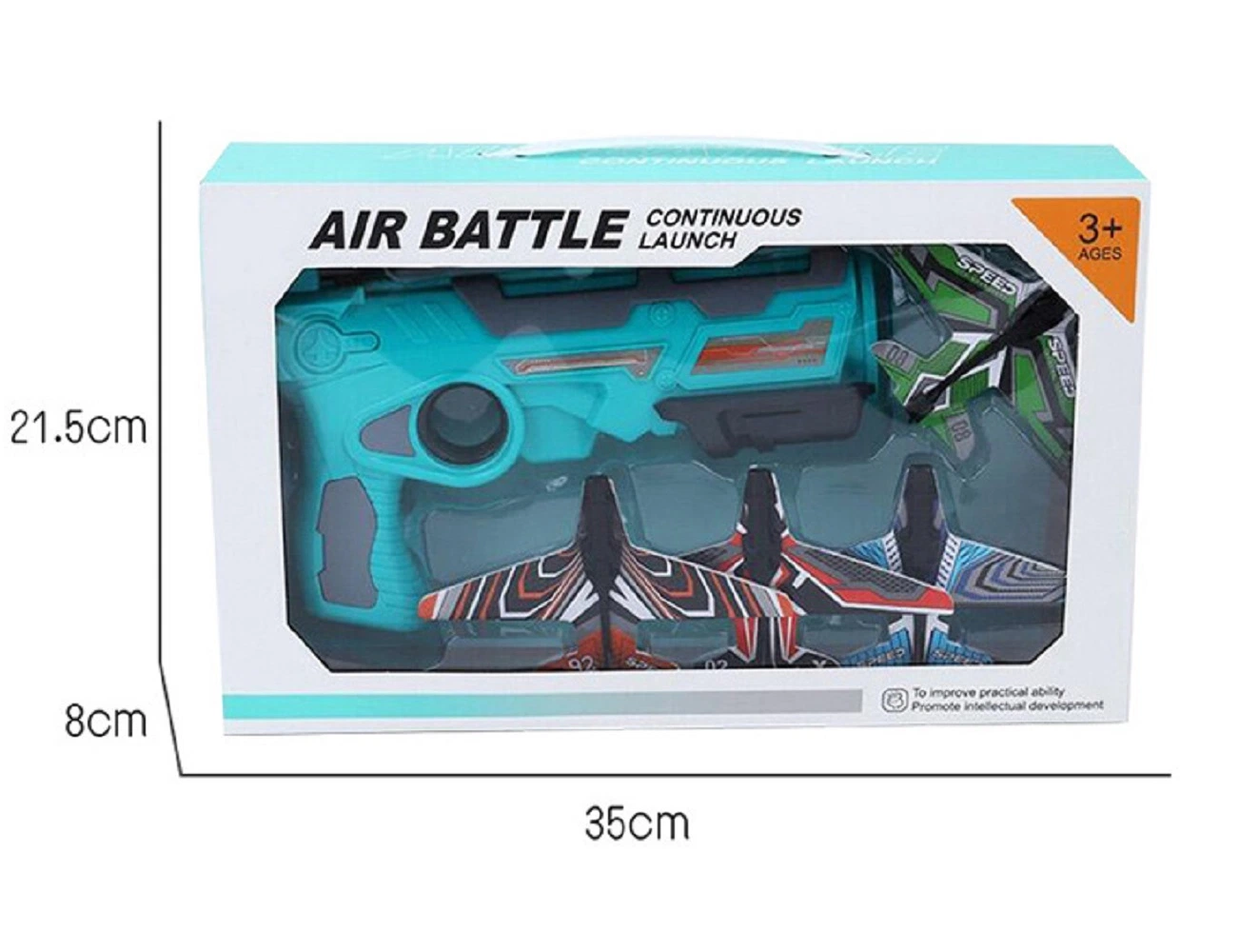 Shooting Game Spielzeug für Kinder Bubble Katapult Flugzeug Spielzeug Flugzeug One-Click Ejection Modell Foam Flugzeug mit 4 PCS Gleitschirm Flugzeug Launcher Fun Toys Esg17668