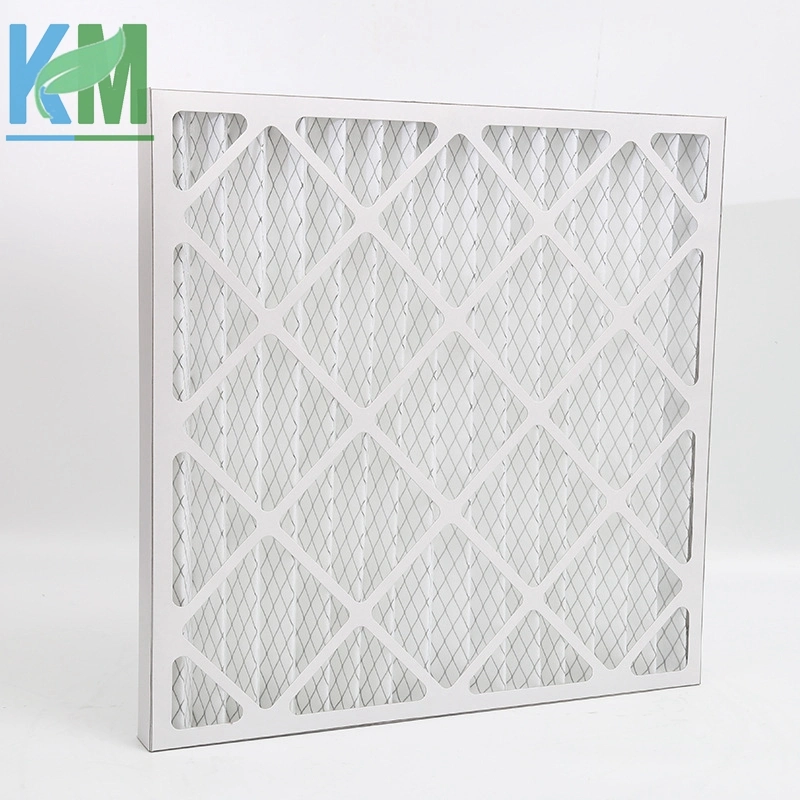 Cardbord Foldaway Pre Filter Mesh Pleated Filter Merv 8 Paper Frame Sythetic Fiber Air Filter