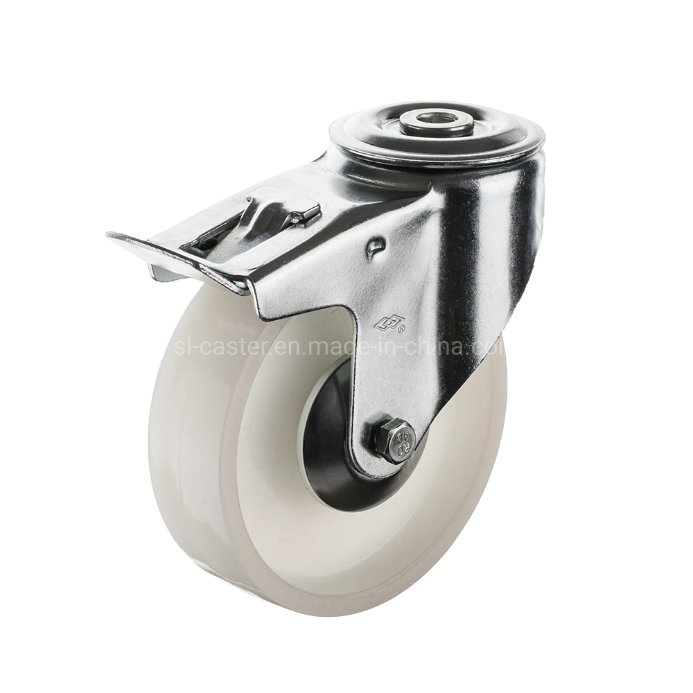 80mm Swivel Plate Locked Industrial Nylon Caster PP Caster