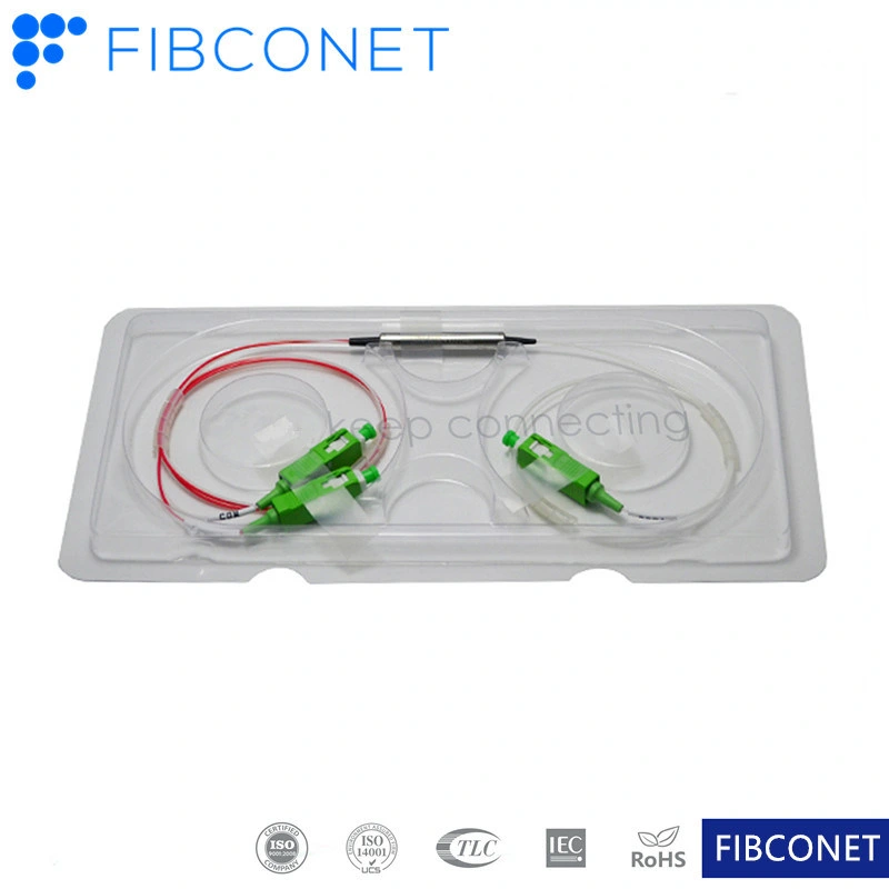 FTTH Fiber Optical Filter Fwdm Device 3 Ports Filter Wdm for 1310 / 1490 / 1550nm