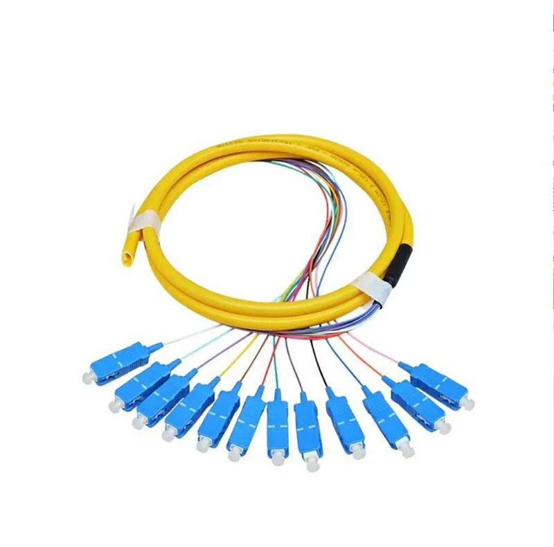 12 Core Optic Fiber Patch Cord Beakout Cable Single Mode Cable