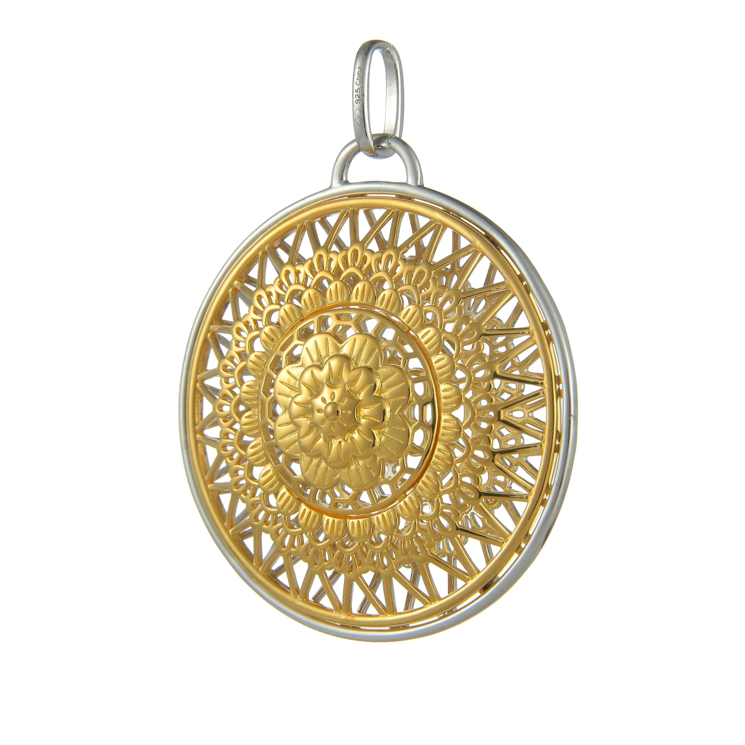 Moda 925 Sterling em Gold chapeamento Pendant