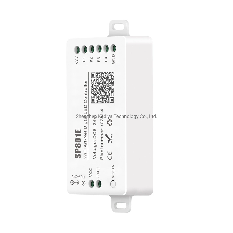 Sp801e WiFi Magic LED Controller LED Matrix Panel Modul Ws2812b Ws2811 Lichtstreifen-Funksteuerung DC5-24V