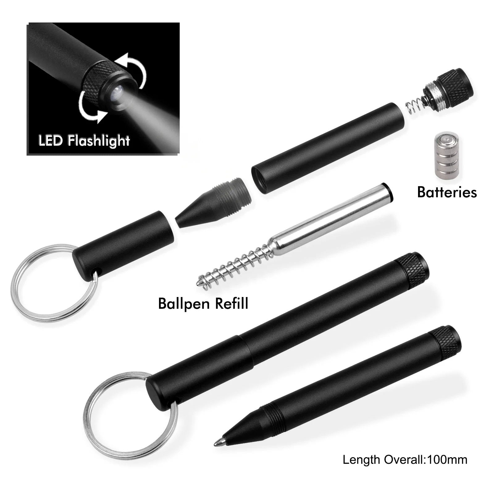 Multifunctional Ball-Point Pen Tool Sets with LED Flashlight (#905)