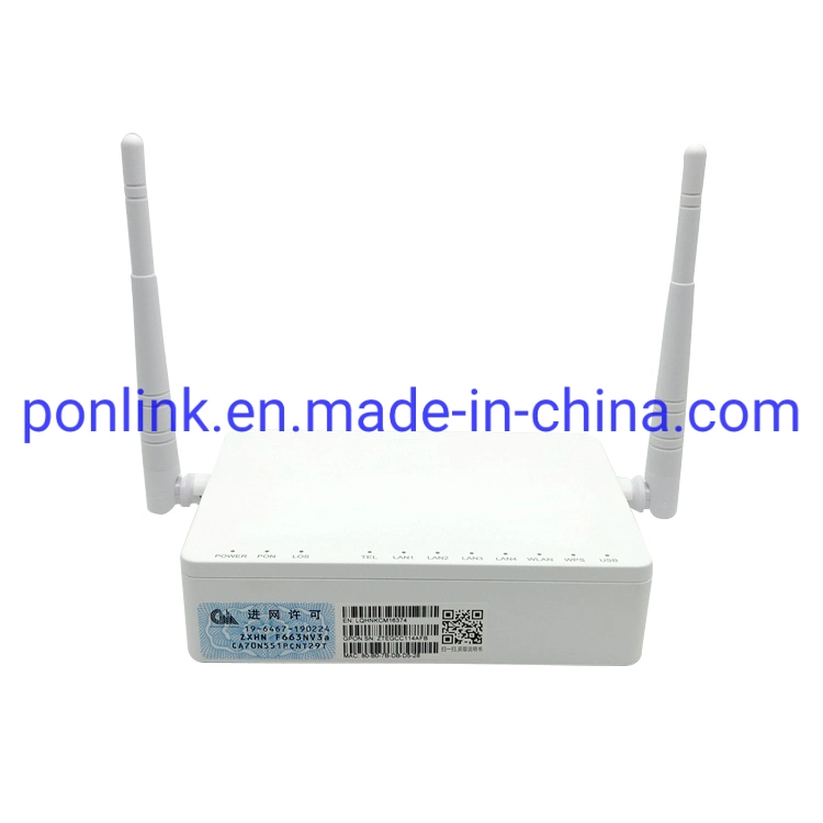 FTTH Router 1ge 3fe 1tel WiFi Gpon ONU antenna Externa Zte F663nv3a