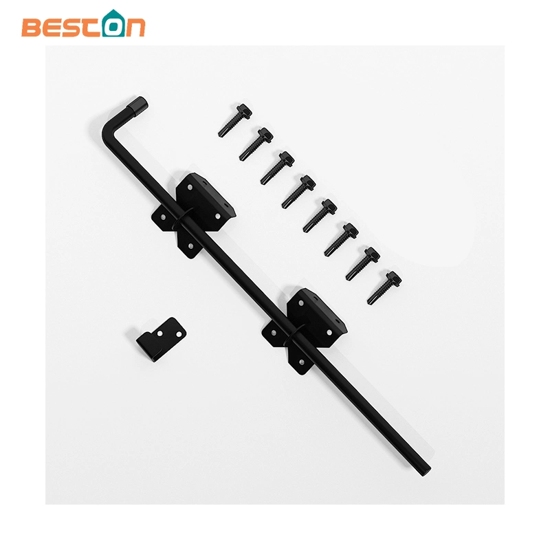 Stainless Steel Black Heavy-Duty Drop Rod for Garden Gate Fence Door Hardware