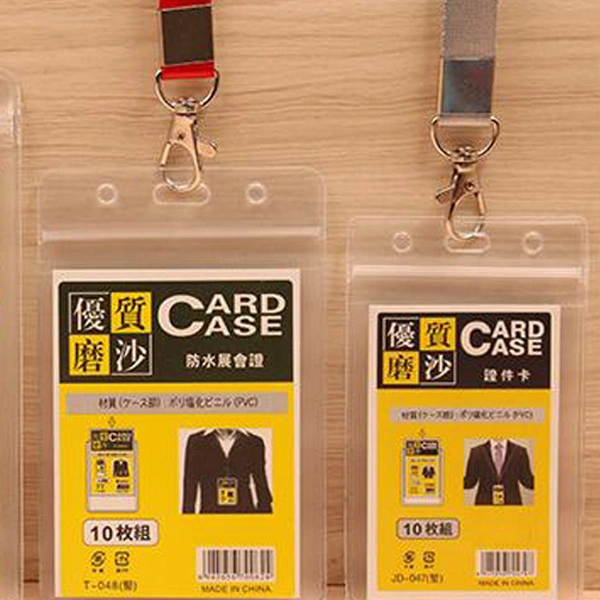 Exposición impermeable Tarjeta de Identificación de la tarjeta de PVC transparente de plástico duro LUGAR Nombre del titular de la tarjeta de identificación de plástico