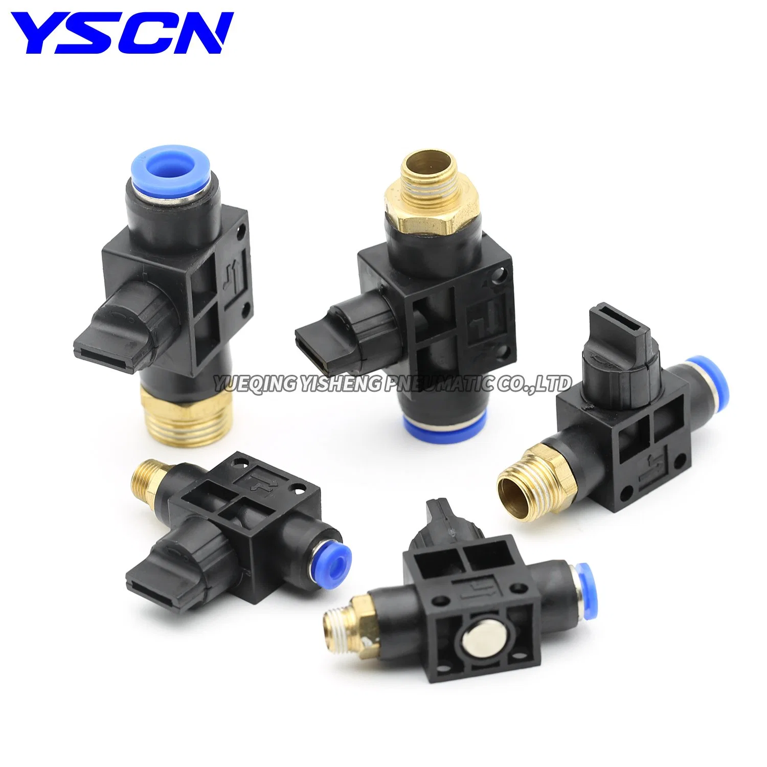 Hvsf Series 4mm 6mm 8mm 10mm 12mm Hand Control Valve Hvfs Pneumatic PU Plastic Push in Fitting