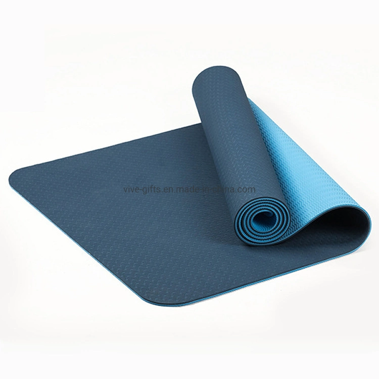 Comercio al por mayor de etiqueta privada de microfibra de caucho natural de TPE alfombrilla de gimnasia Yoga Mat