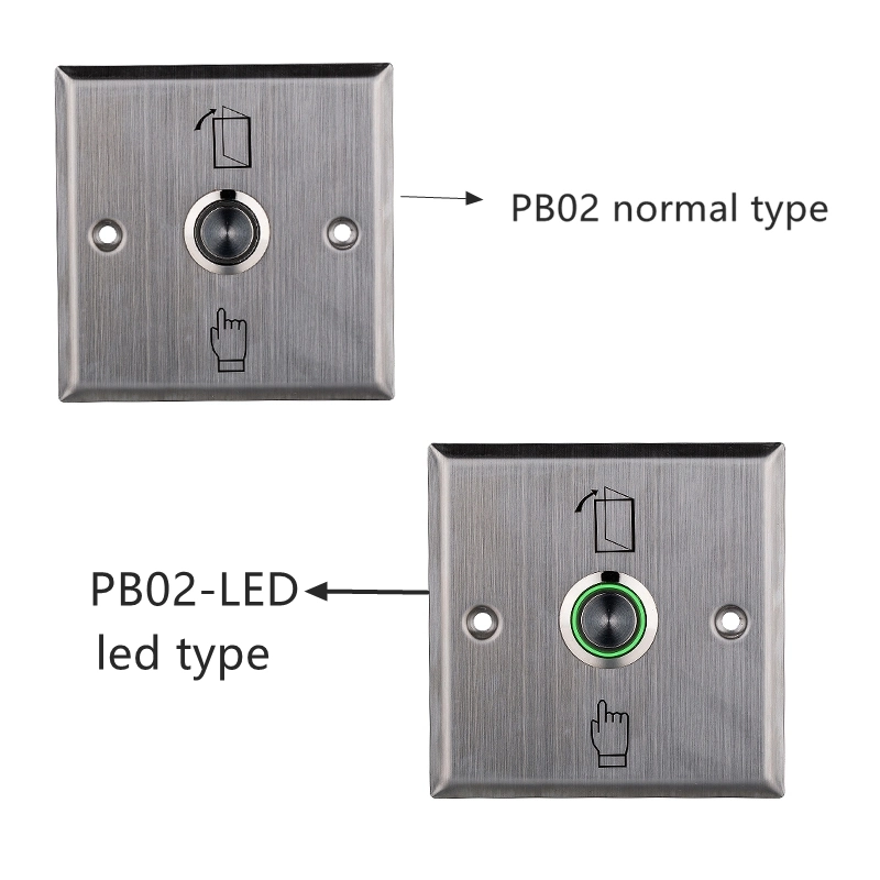 Turtech Cheap Price Pb02 Stainless Steel Push Button Exit for Access System