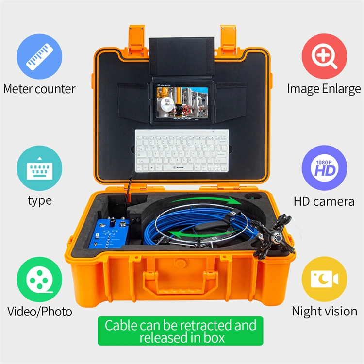 7inch Sewer Inspection Camera with 8GB SD Card/25mm Endoscope Video Camera