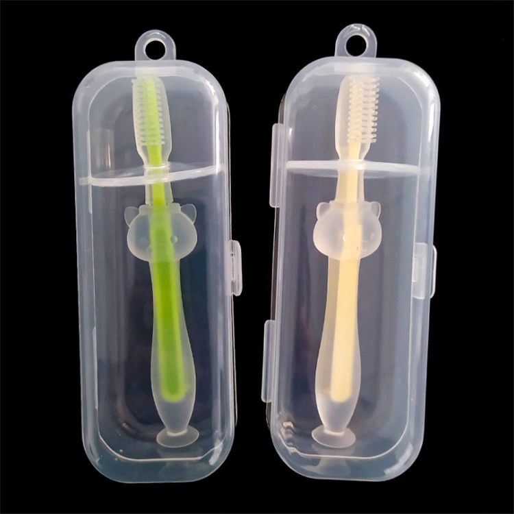 Silicone Durable Suction Soft Baby Toothbrush