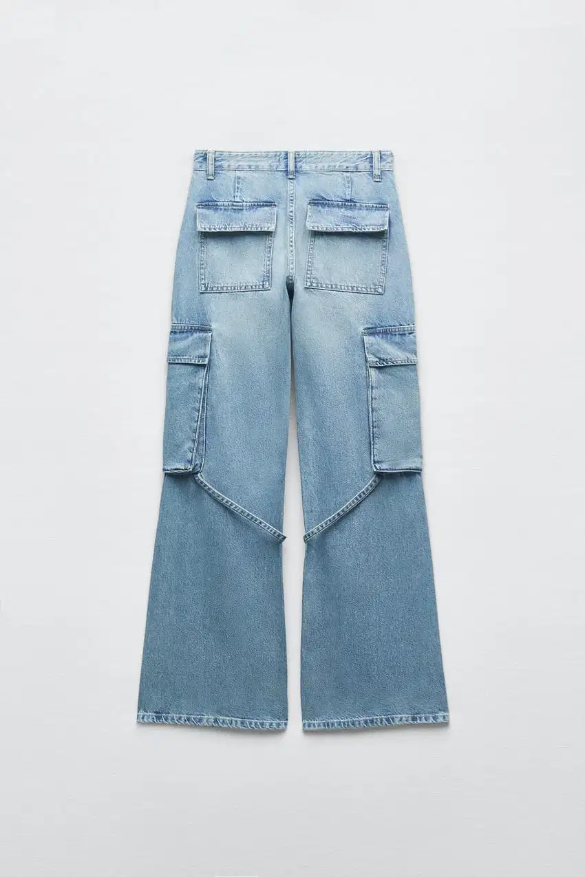 Nouveau Commerce de gros d'ajustement lâche les femmes Jeans Fashion Style Pantalon cargo en denim de raccord