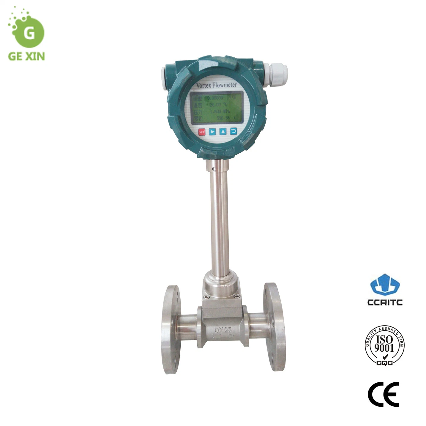 Flanged Type Vortex Flow Meter for Measure Liquid Gas and Steam