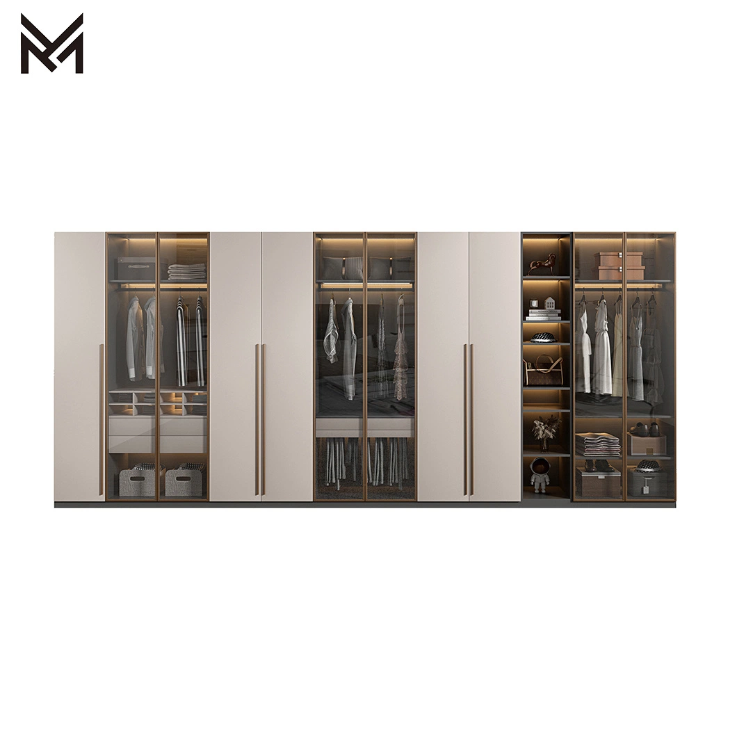 Custom Modern Designs Bedroom Furniture Walk in Wardrobe Closet