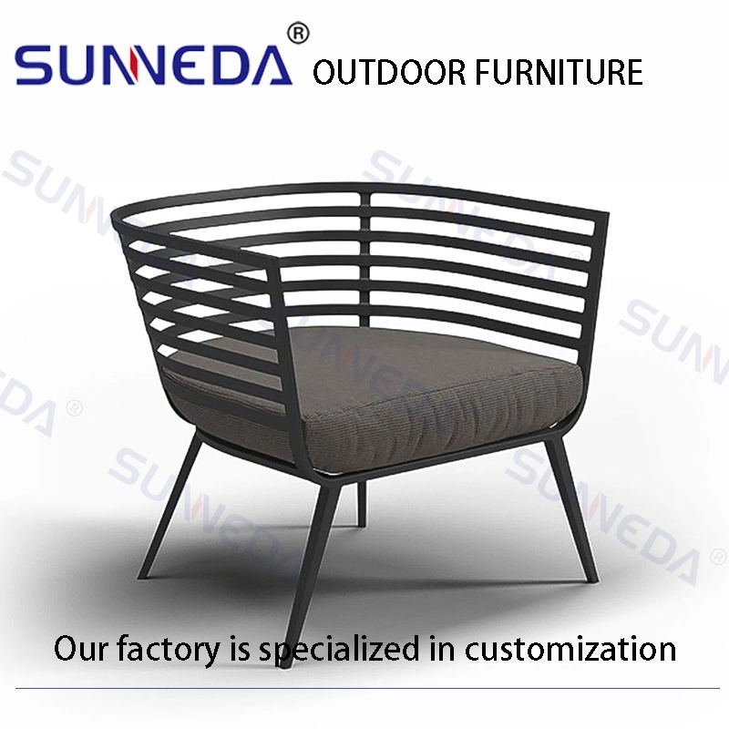 Backyard Courtyard Aluminum Top Grade Luxury Waterproof Park Countryside Resort Coastal Furniture