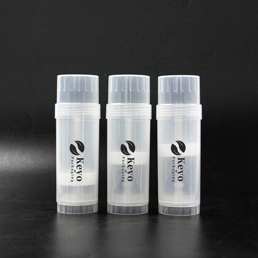 2oz 1oz Empty Transparent White Twist up Deodorant Tube Packaging