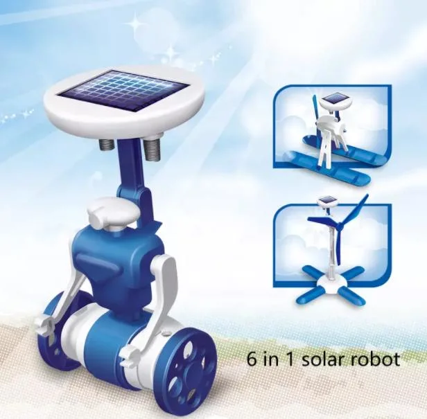 Jstar 2023 DIY Solar Puzzle Spielzeug 6 in 1 Pädagogisch Solar Power Kits Neuheit Solar-Roboter für Kinder Wissenschaft Experiment Kit Intellektuelles Lernspielzeug