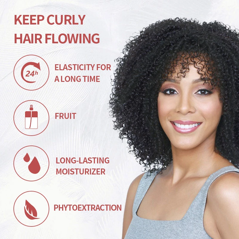 Logo personnalisé African Curly Wave cheveux produit sans alcool friszz contrôle Crème à la lumière élastique