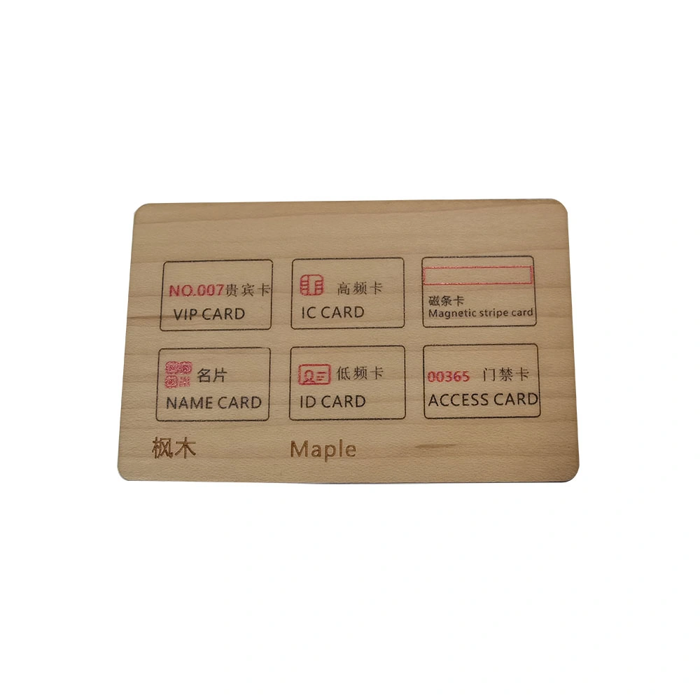 بطاقات Bamboo Smart Card خشبية بتقنية NFC خالية صديقة للبيئة بسرعة 13.56 ميجاهرتز Ntag215 Ntag216 RFID Wood Hotel Key Card