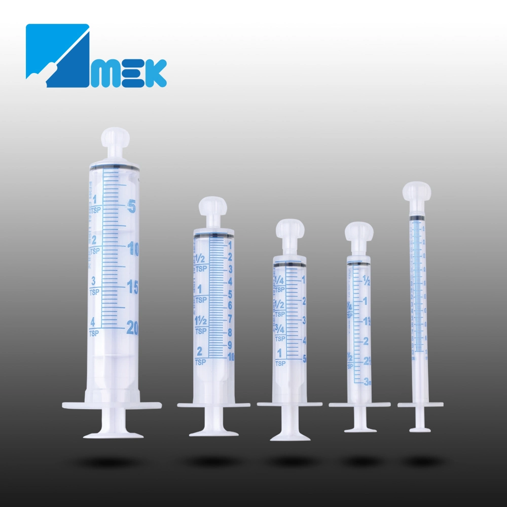 Disposable Oral Syringe for Feeding or Medicine Use Double Ring