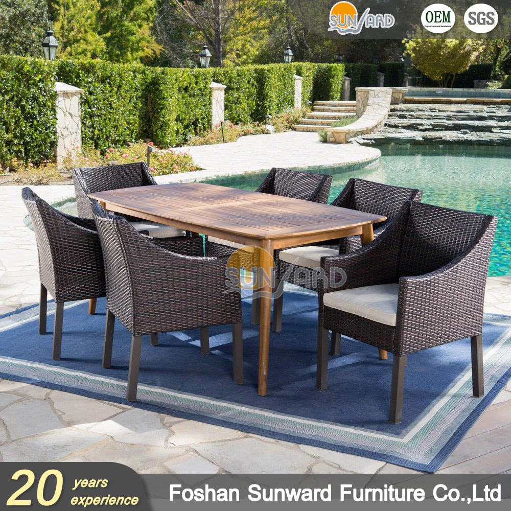 Hot Sale Rattan Dining Room Outdoor Hotel Wicker Restaurant Furniture