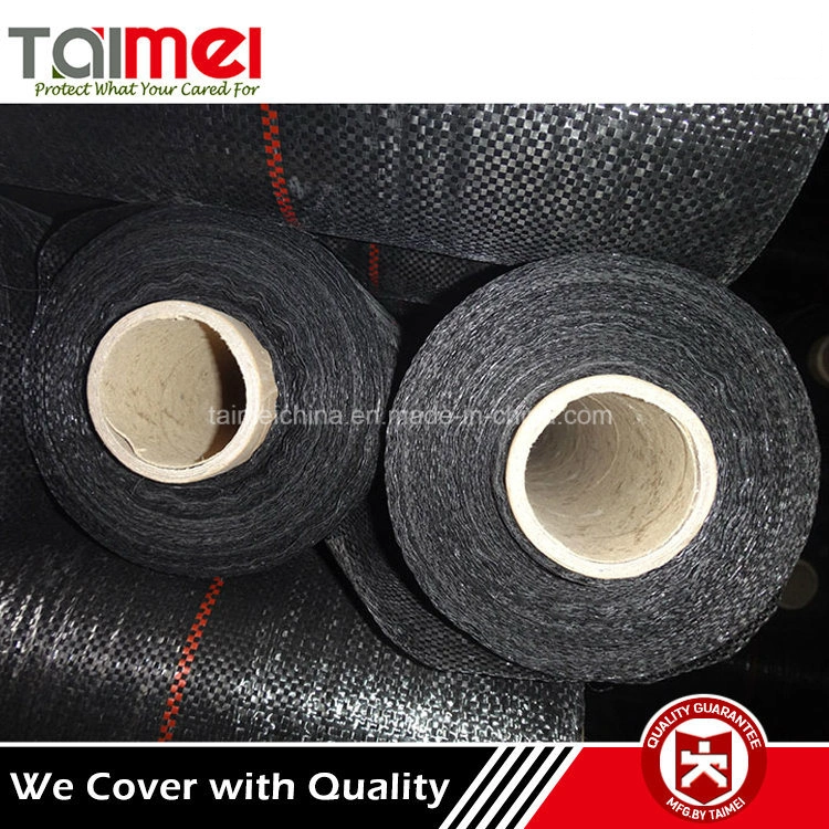 Black PP Woven Weed Barrier Prevention Fabric Cloth