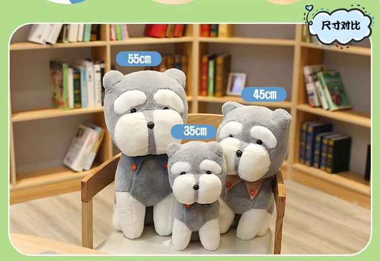 Stuffed Animals Toddler Toys Baby Doll Plush Toys Custom Stuffed Animal Dog Schnauzer Simulation Dog Pillow