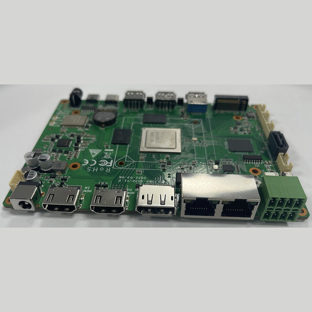 ODM OEM MARCAÇÃO resolução 8K/4K USB/HDMI Bluetooth WiFi 4/8/16 GB de RAM 16/32/64/128 GB ROM 12 Android SO Rockchip Rk3588 Single Board Computer