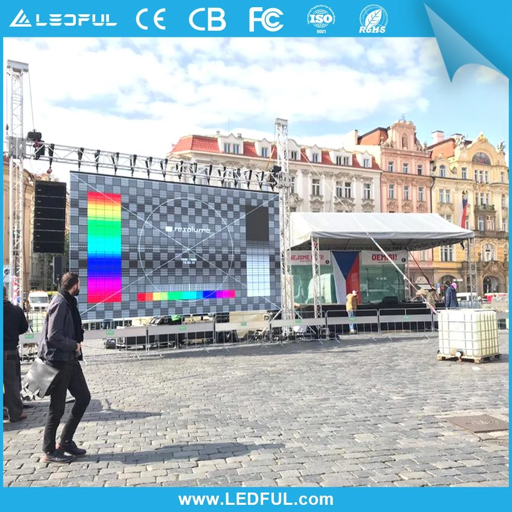 Location de plein air plein d'écrans à affichage LED de couleur stade extérieur mur vidéo LED P3.91 P4.81 Location d'écran LED