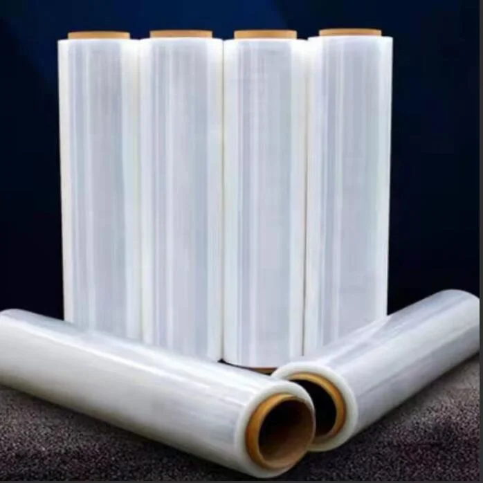 Plastic Wrap Transpranet LLDPE Stretch Film Jumbo Roll Packaging 500mm*80gauge*5kg