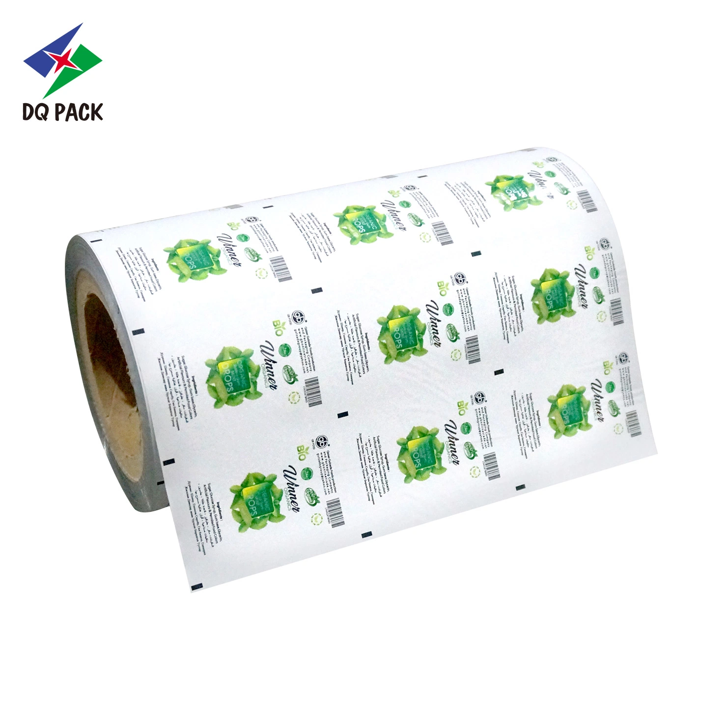 Plastic Custom Print OEM Design Aluminum Foil Roll Film Packaging Pouch Bag for Automatic Candy Food Packing