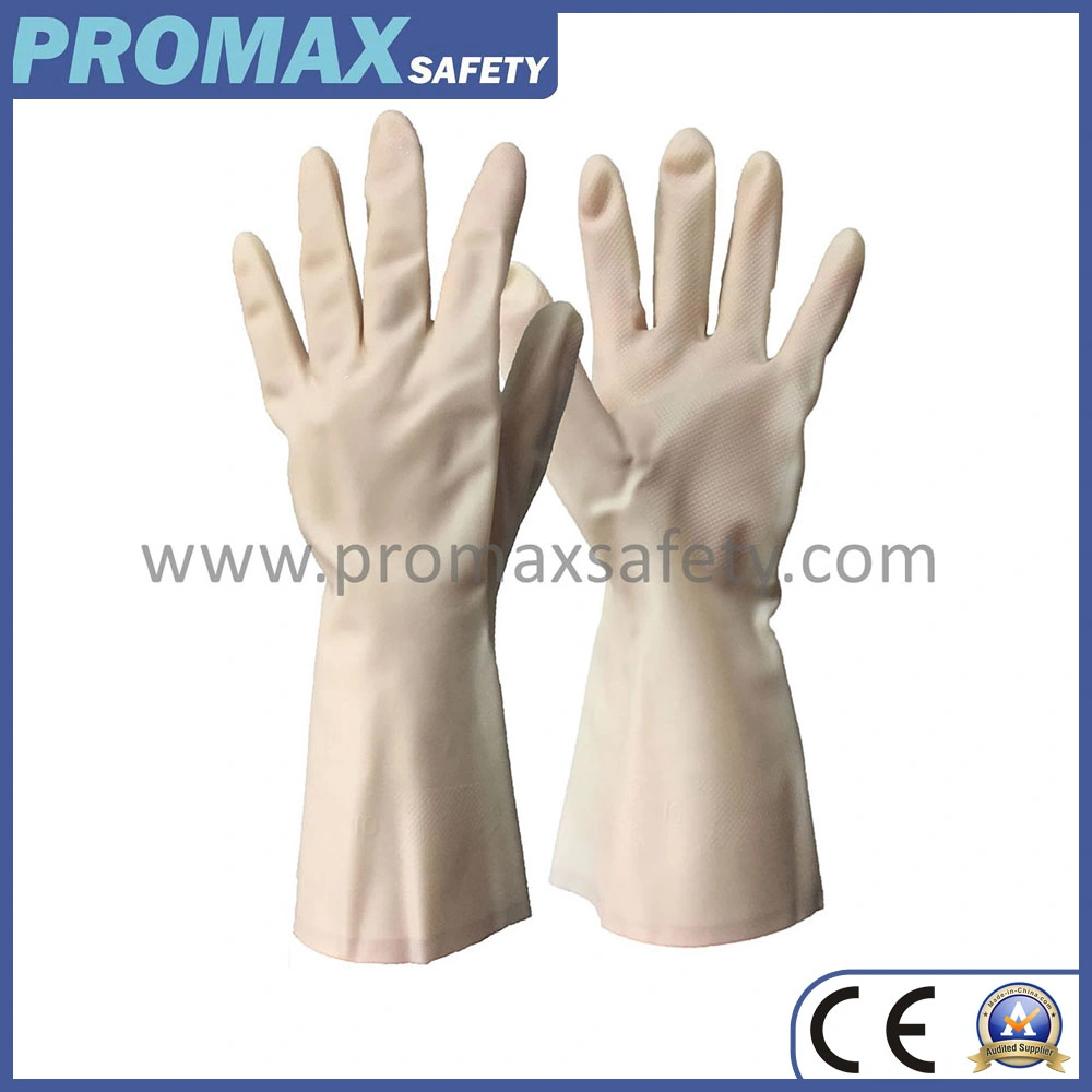 15mil White Nitrile Anti Chemical Gloves Ce Certificate