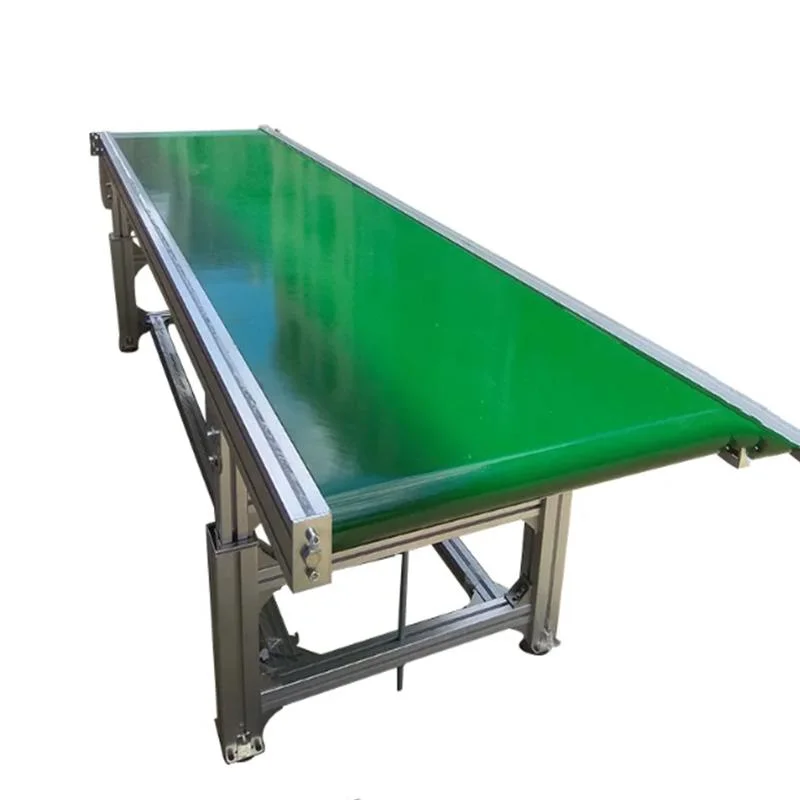 PVC Green Flat Belt Conveyor System Design Food Grade