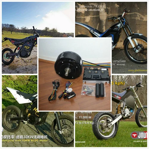 Refroidissement par air 48V 5kw électrique moteur de moto