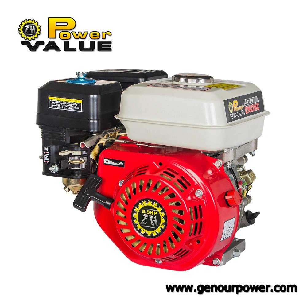 Puissance Valeur Gx160 Gx200 6.5HP 5.5HP 168f Moteur à essence à essence à 4 temps à démarrage par clé