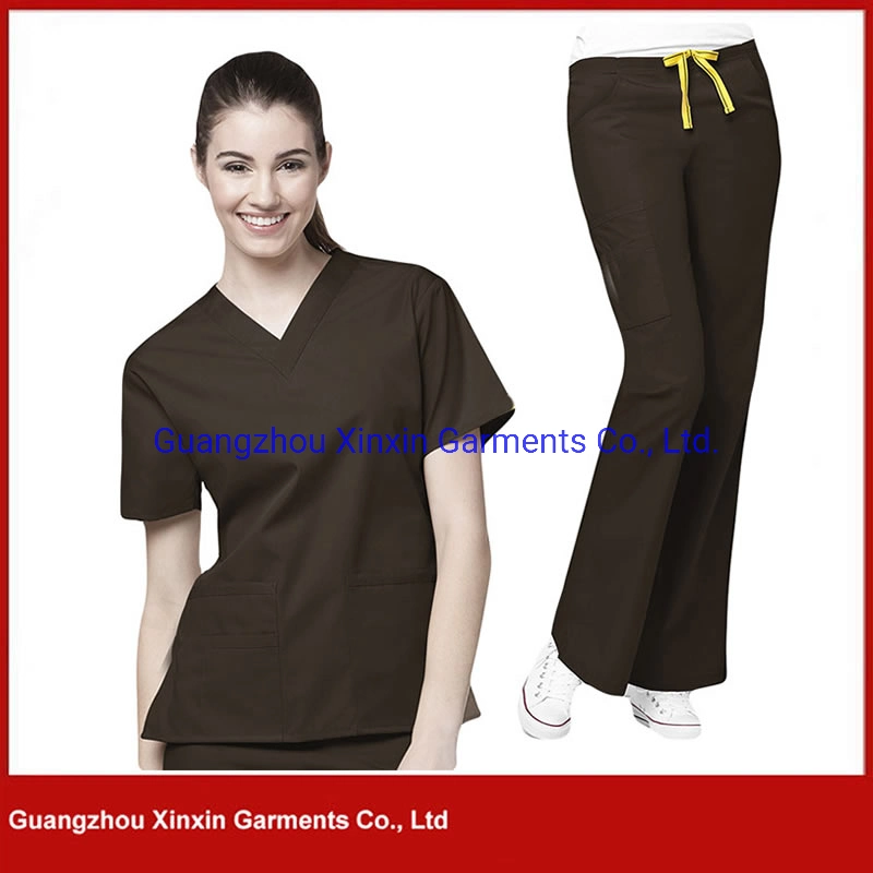 Scrubs Wholesale/Supplier Greys Anatomy Short Sleeve Womens Uniforms Scrub Sets Clothes (H132)