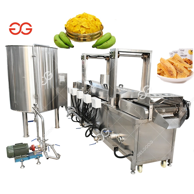 Gelgoog 500kg/h de la planta de Banana industriales máquina de hacer chips de plátano Equipo automático para los chips de plátano