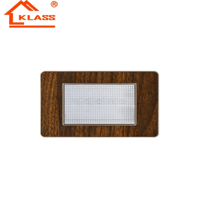 PC Copper Material with Wooden Color 118mm*72.5mm Switch for Home