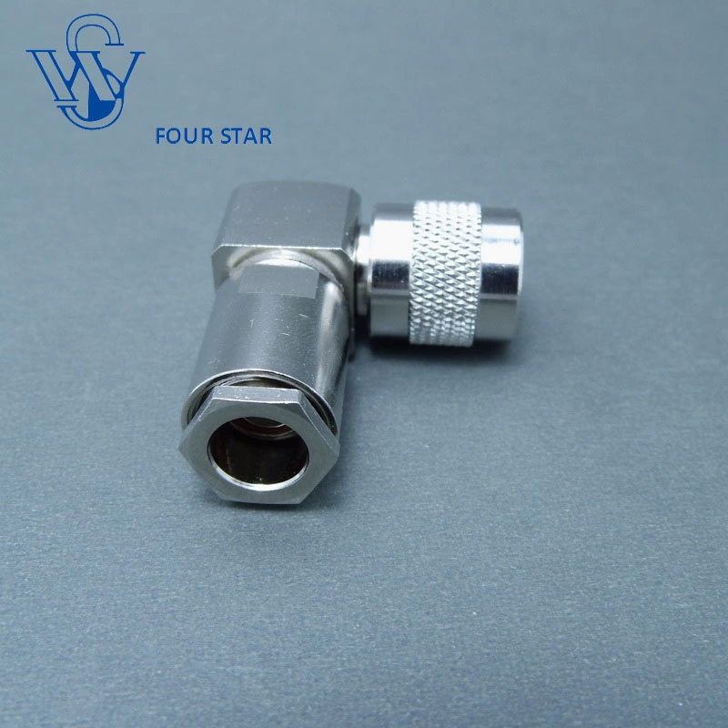 Antenna Wire Electrical Waterproof RF Coaxial LMR300 5D-Fb Cable Male Right Angle Clamp TNC Plug Connector Terminals