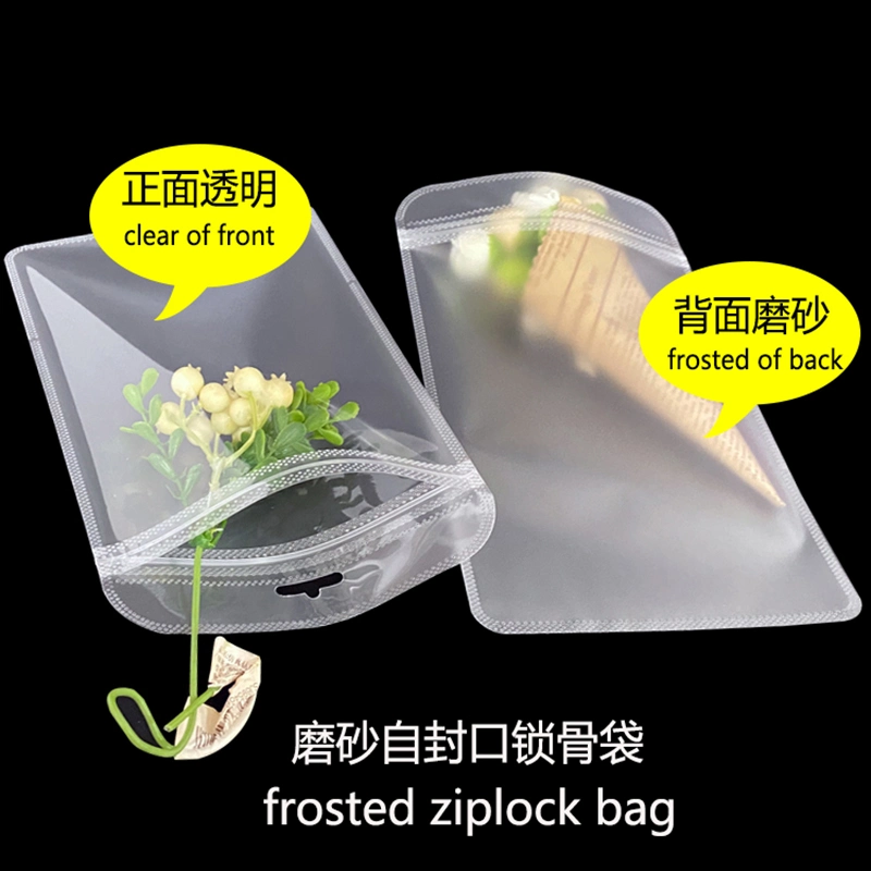 China Supplier Factory in Stock 140*220mm Plastic Packaging Bag Socks Zip Lock Bag