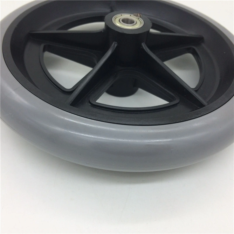 Jq Caster Wheelchair Accessories 8 Inch Plastic TPR Wheel with Ball Bearing