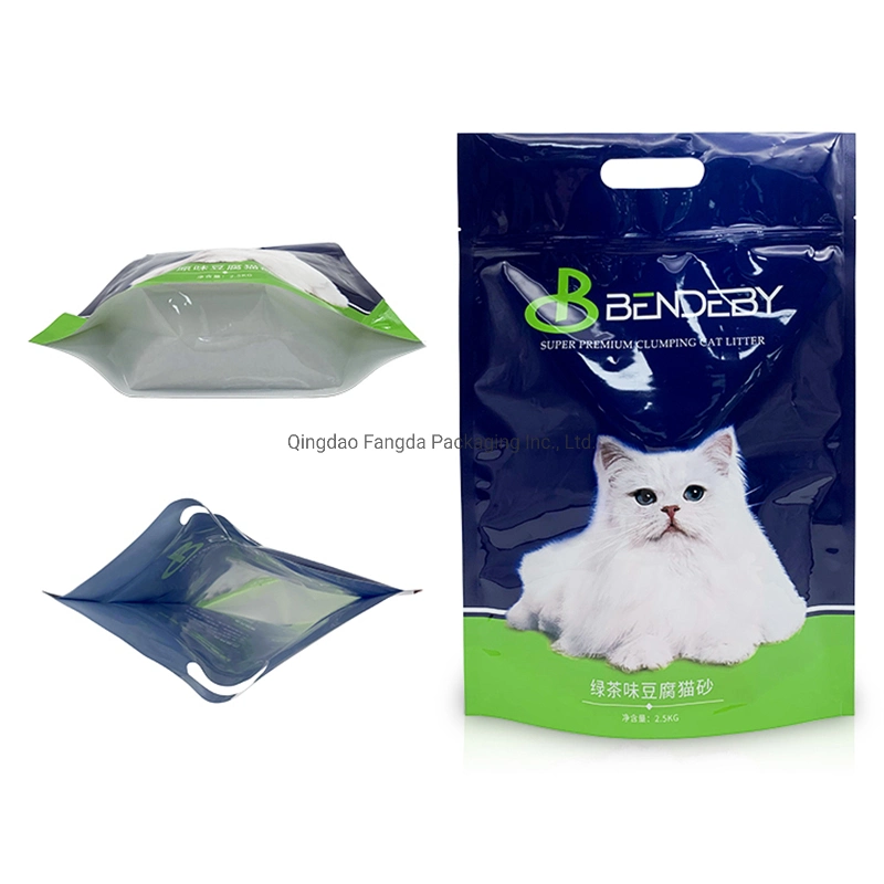 Zipper Top Soft Touch Custom Plastic Cat Litter Bags